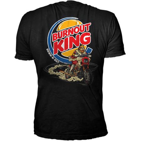 Burnout King Black Tee