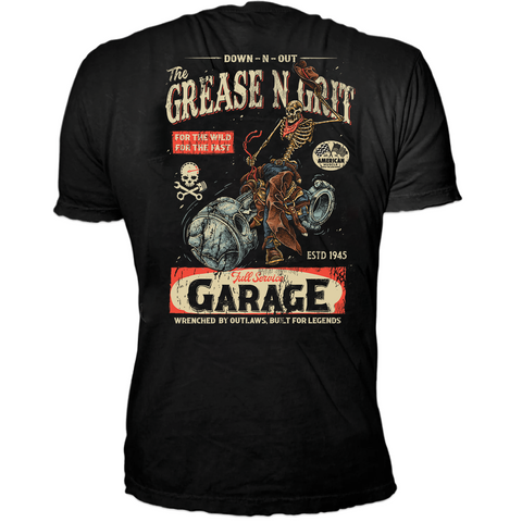 The Grease N Grit Black Tee