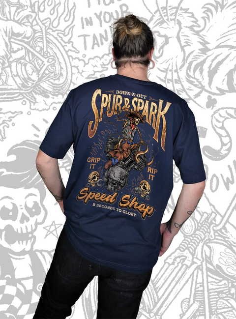 Spur & Spark Navy Blue Tee