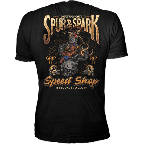 Spur & Spark Black Tee