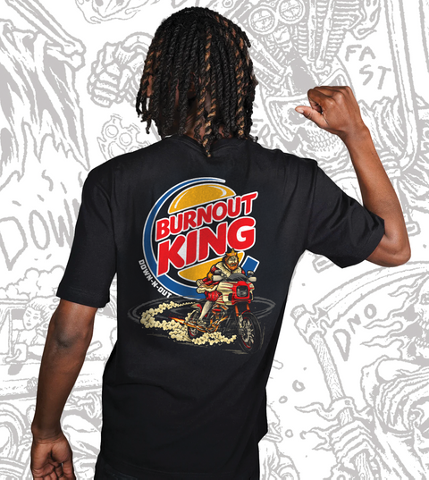 Burnout King Black Tee