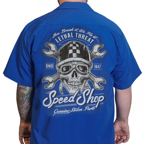 Break It Speed Shop Printed Work Shirt / Shop Shirt