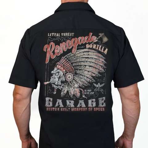 Renegade Gorilla Garage Printed Work Shirt / Shop Shirt
