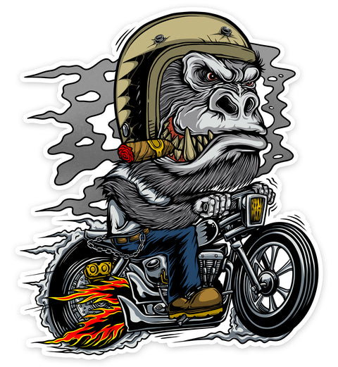 Kustom Kulture Gorilla Mini Decal / Sticker