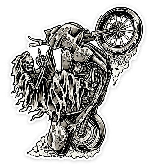 Wheelie Reaper Mini Decal / Sticker