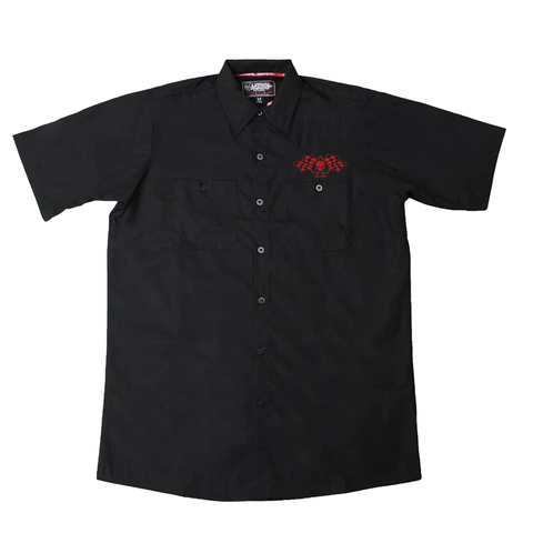 Rusty Nuts Garage Screen Printed Work Shirt / Shop Shirt