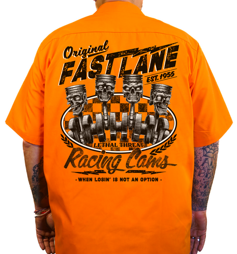 Fast Lane Printed Work Shirt / Shop Shirt