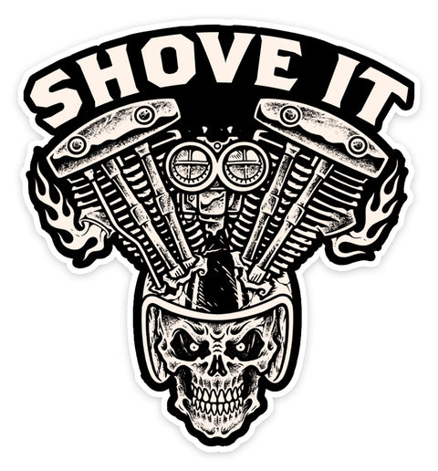Shove It Skull Mini Decal / Sticker