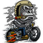 Kustom Kulture Gorilla Mini Decal / Sticker
