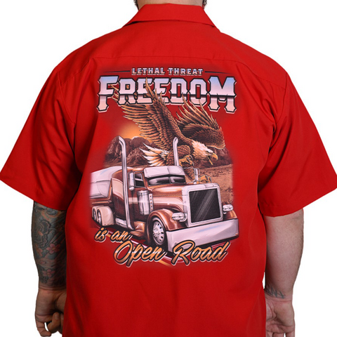 Open Road Printed Work Shirt / Shop Shirt