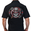 Fire Department Skull Embroidered Work Shirt / Shop Shirt